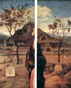 BELLINI, Giovanni Madonna and Child Blessing (details) oil painting artist